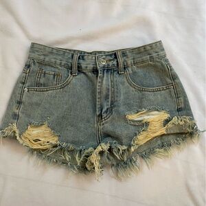 Ripped jeans shorts